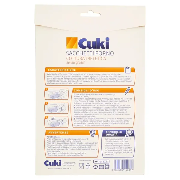 Cuki Saci Cuptor 25 x 38 cm 8 Buc Bax 24 buc